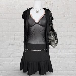 y2k mesh polkadot cami halter top